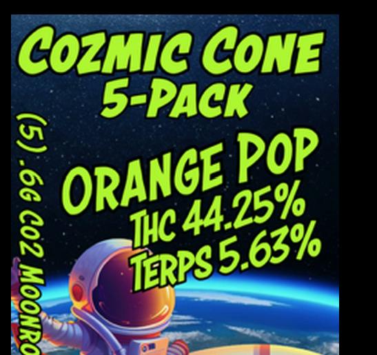 5pk Cozmic .6g Co2 Infused Pr - Orange Pop (S)