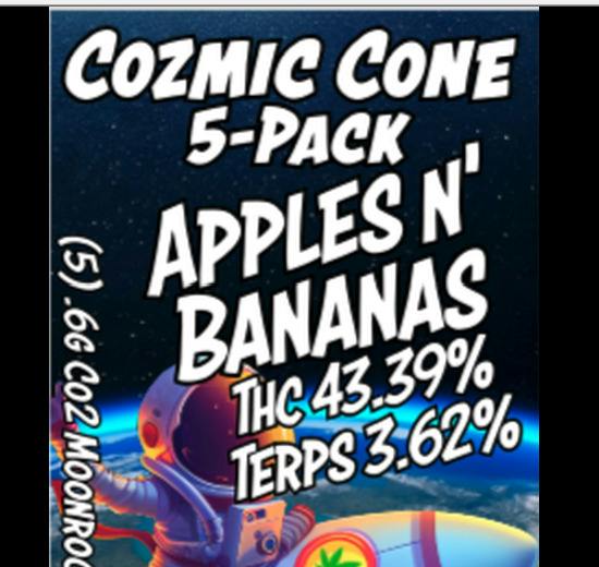 5pk Cozmic .6g Co2 Infused Pr - Apples & Bananas (H)