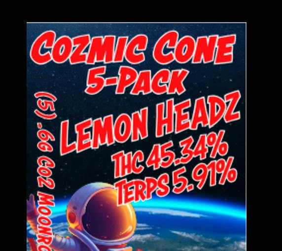 5pk Cozmic .6g Co2 Infused Pr - Lemon Headz (I)