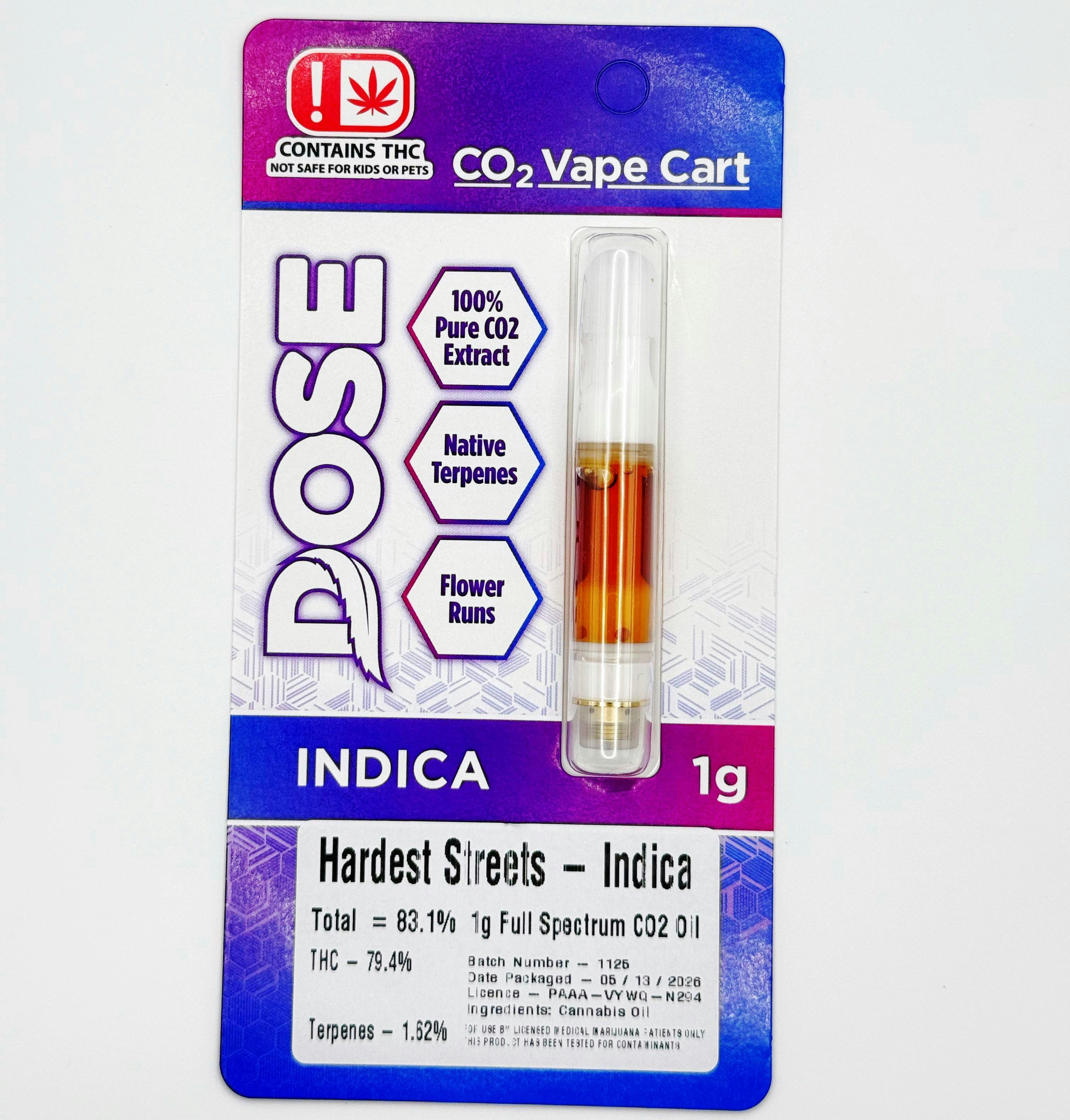 DOSE - Hardest Streets 1g CO2 Cartridge