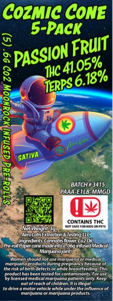 5pk Cozmic .6g Co2 Infused Pr - Passion Fruit