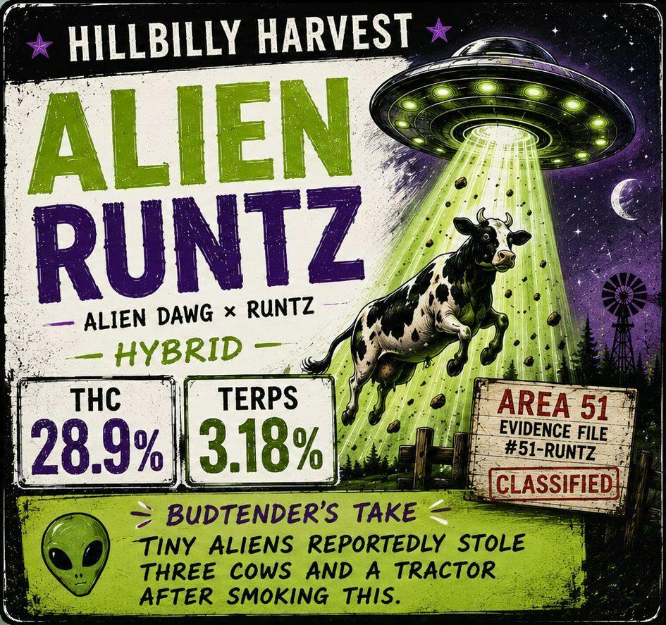 28G - HILLBILLY HARVEST - ALIEN RUNTZ b-buds (H)