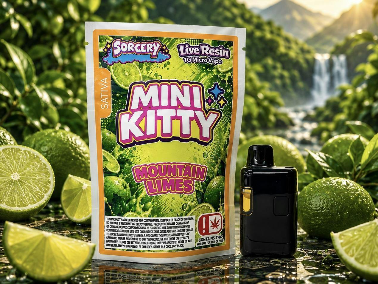 Sorcery - Mini Kitty - Mountain Limes - Live Resin Disposable