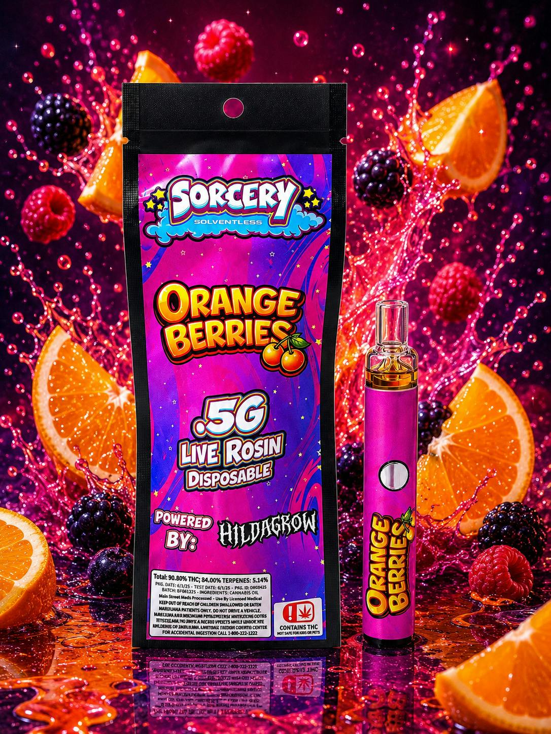 Sorcery - Orange Berries - Rosin Disposable