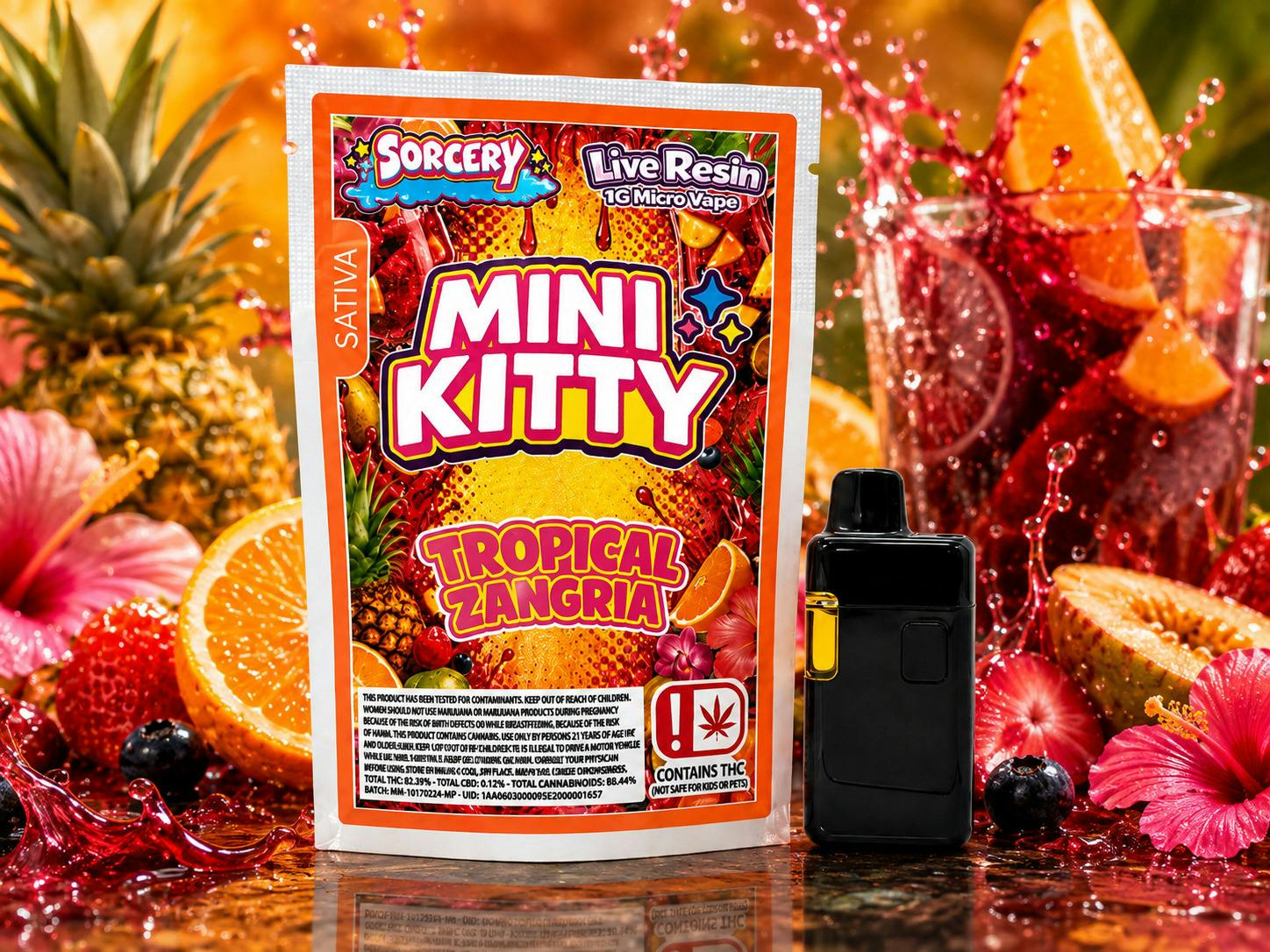 Sorcery - Mini Kitty - Tropical Zangria - Live Resin Vape