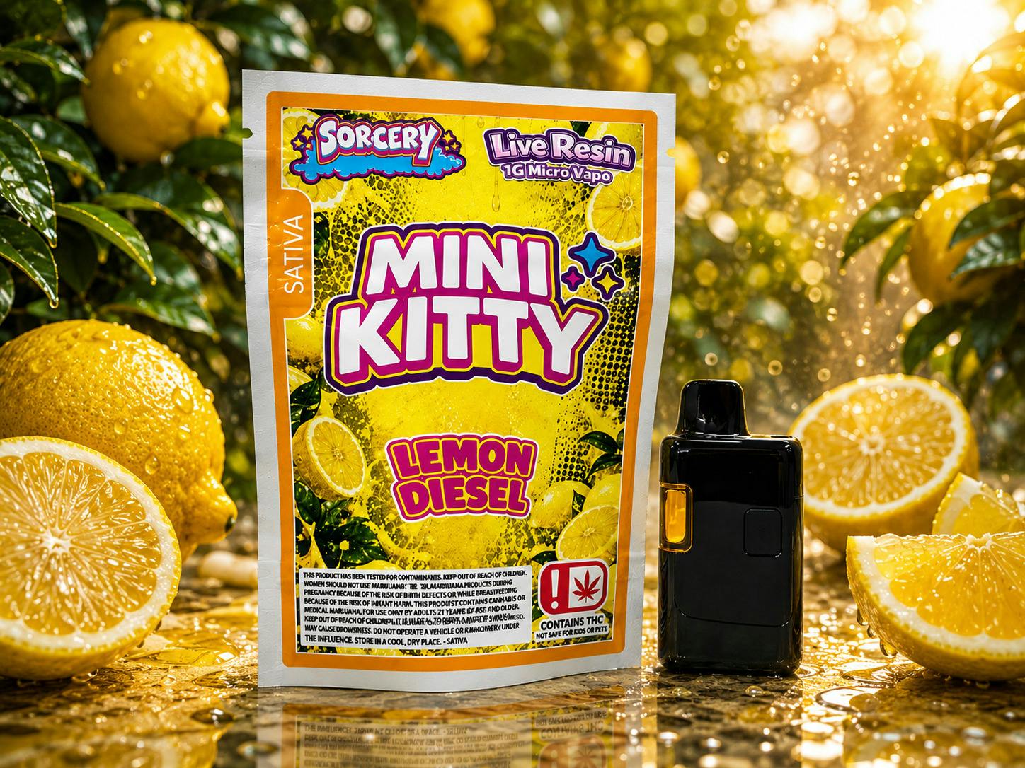 Sorcery - Mini Kitty - Lemon Diesel - Live Resin Disposable