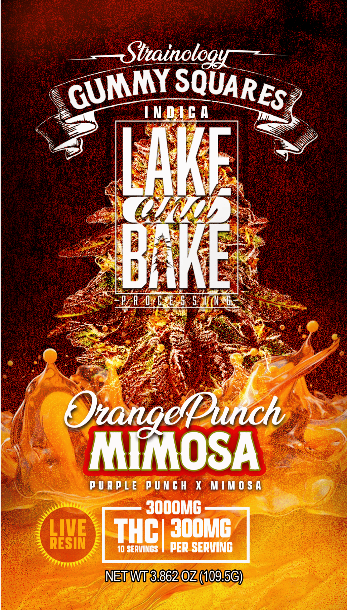 LAKE & BAKE - ORANGE PUNCH MIMOSA 3000MG GUMMIES