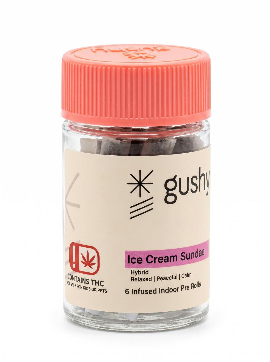 Gushy - Ice Cream Sundae - Infused Preroll -.75g 6pack