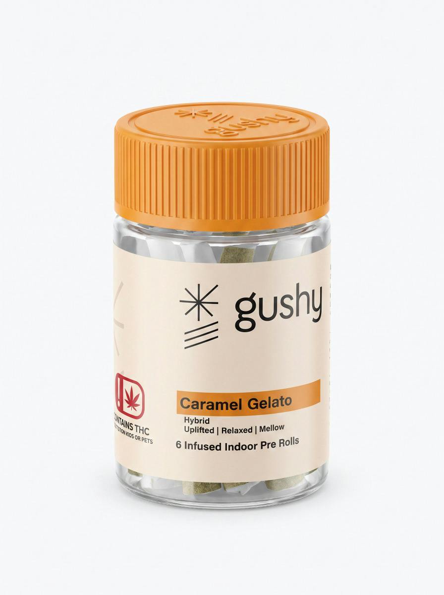 Gushy - Caramel Gelato - Infused Preroll -.75g 6pack
