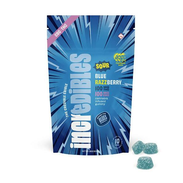 Sour Blue Razzberry 1:1 CBG Gummies | 10pk