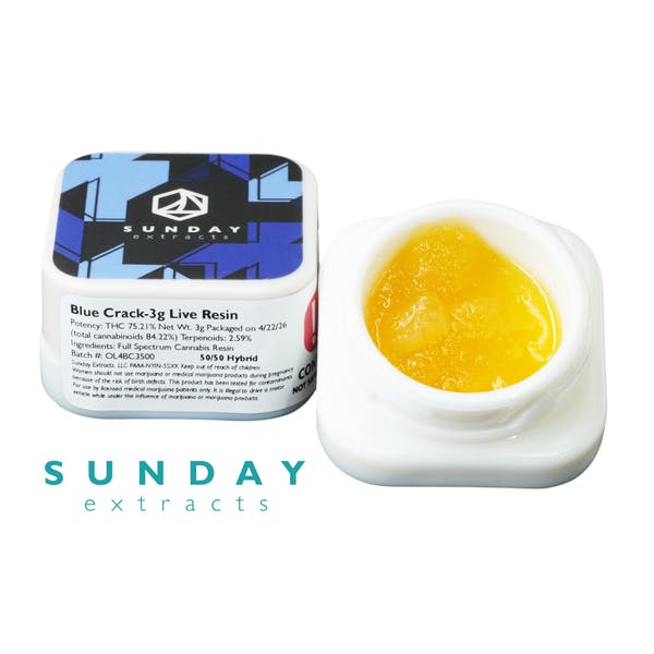 Sunday Extracts Resin Buckets - Blue Crack 3g