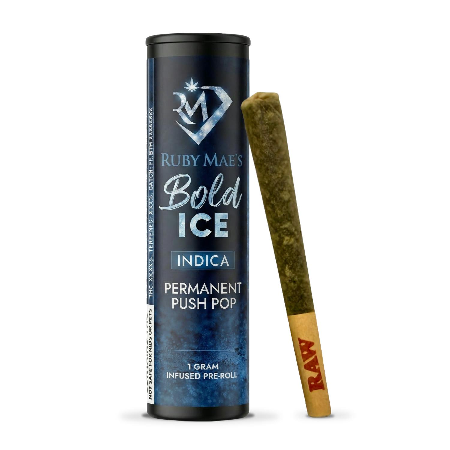 Ruby Mae's Ice Infused Preroll - Permanent Push Pop 1g