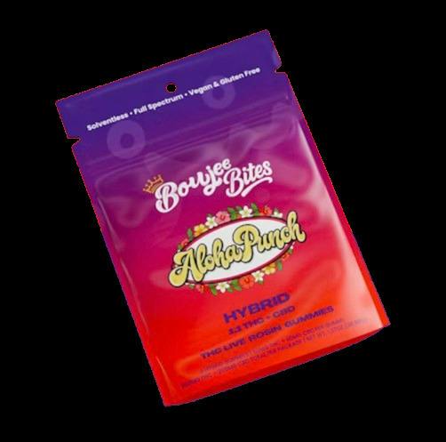 Boujee Bites | Aloha Punch | THC:CBD 200mg Live Rosin Gummies