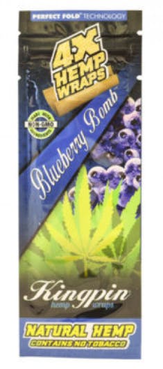 Kingpin Hemp Wraps 4 Pack - Blueberry