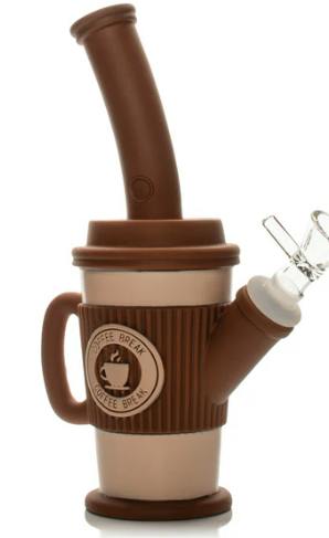 LIT Silicone 8" Tall Coffee Cup Water Pipe