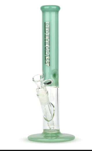 Red Eye Glass 11.5" Tall Frontside Straight Tube W/Window Multiple Colours