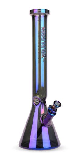 Red Eye Tek 18" Tall 7mm Thick Metallic Terminator Finish Beaker Tube Multiple Colours
