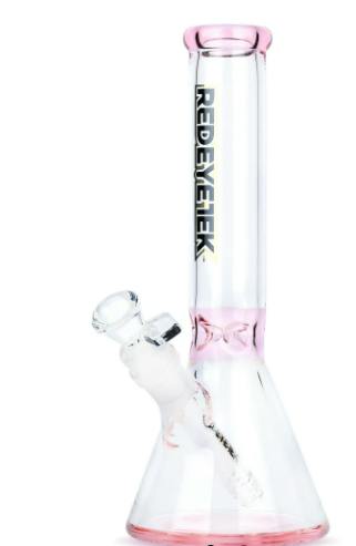 Red Eye Tek 10" Tall Accent Beaker Tube W/Extra Thick Base Multiple Colours
