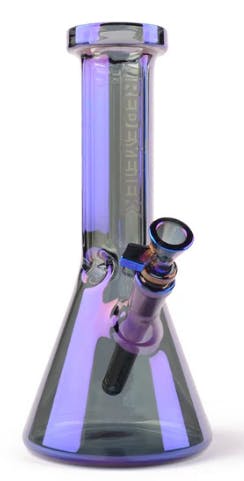 Red Eye Tek 10" Tall Metallic Terminator Finish Hex Top Beaker Tube Multiple Colours