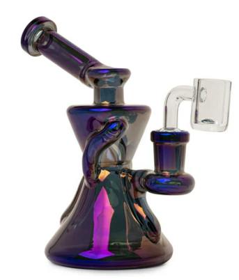 Red Eye Tek 6" Metallic Concentrate Rig with Recycler Multiple Colours