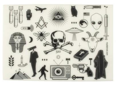 GEAR Premium 12" x 8.5" Glow in The Dark Conspiracy Theory Dab Mat