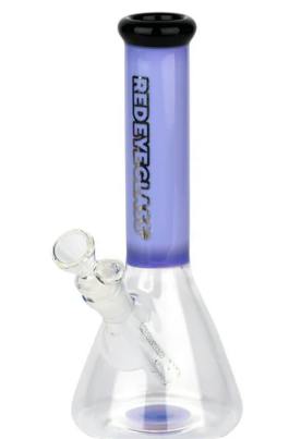 Red Eye Glass 9.5" Beaker Tube with Dome PerkAssorted Colours