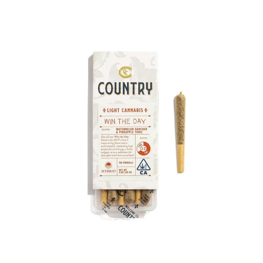 WIN THE DAY 1:2 CBD:THC PREROLL (6PK)
