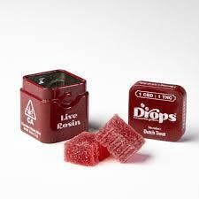 CRANBERRY: CRANBERRY (DAYDREAM) 1:1 CBD:THC ROSIN INFUSED GUMMY (1PK)