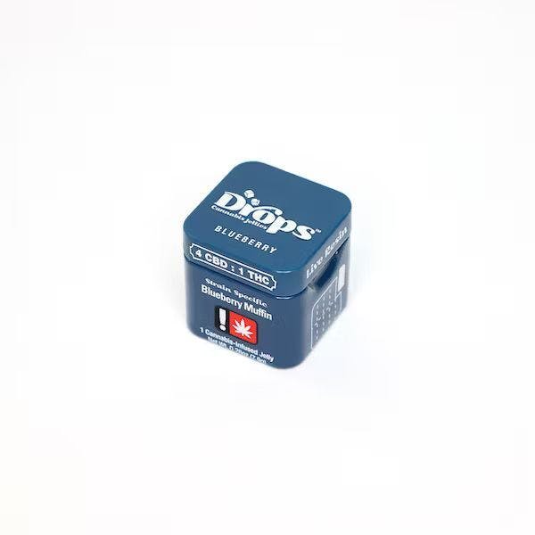 Blueberry 4:1: BLUEBERRY 4:1 CBD:THC ROSIN INFUSED GUMMY (2PK)