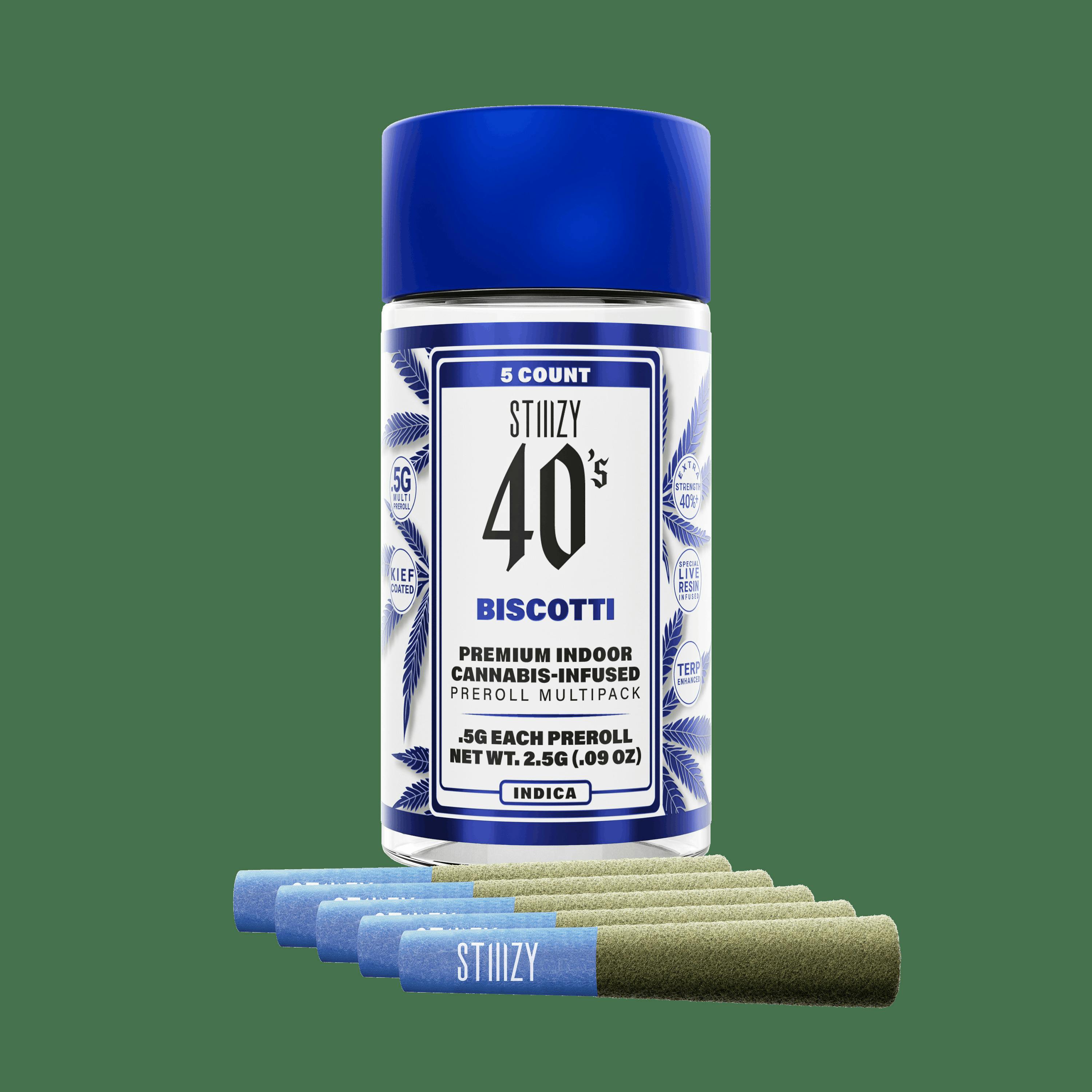 - BISCOTTI - .5G 40's Infused Preroll Pack