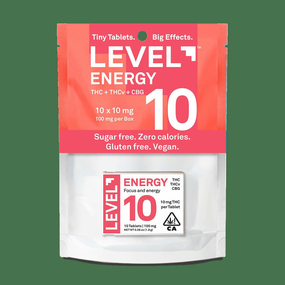 LEVEL 10 | Energy Tablets 10:5:3 THC:THCv:CBG | 100mg | 10ct | 10mg/ea