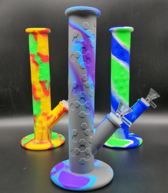 10 INCH STRAIGHT SILICONE WATERPIPE