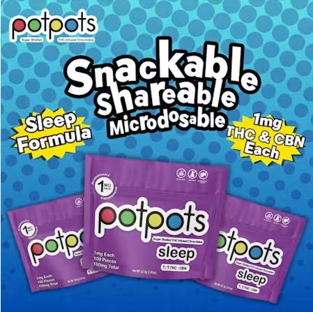 Milk Chocolate 1:1 (THC:CBN) Potpots (100-Pack)