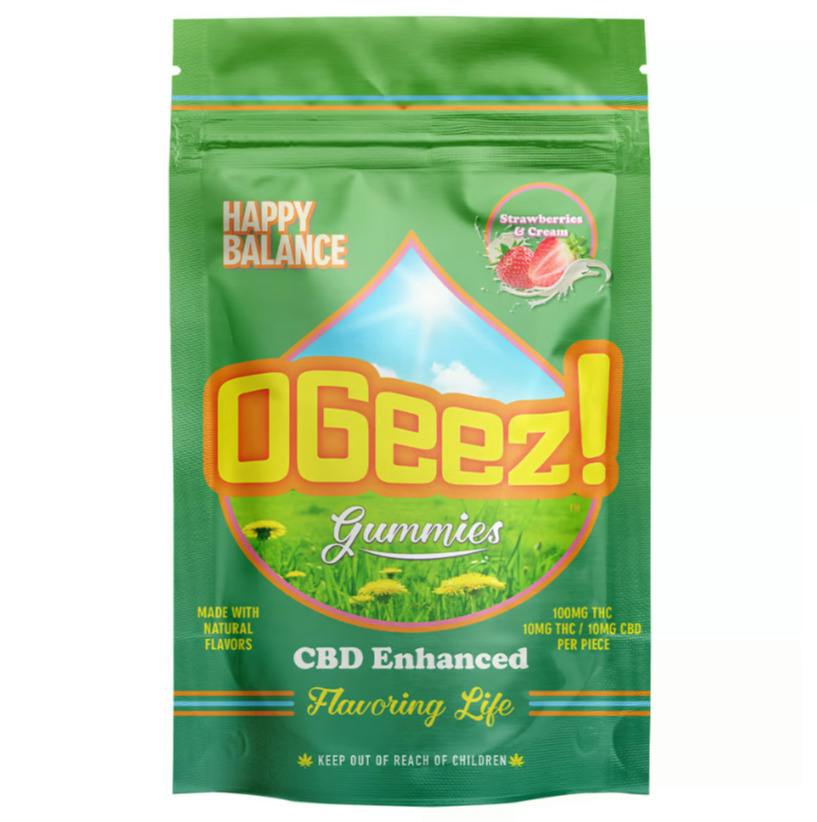 Happy Balance Ratioed Strawberries & Cream Gummies 100mg (10-Pack | 10mg Each)