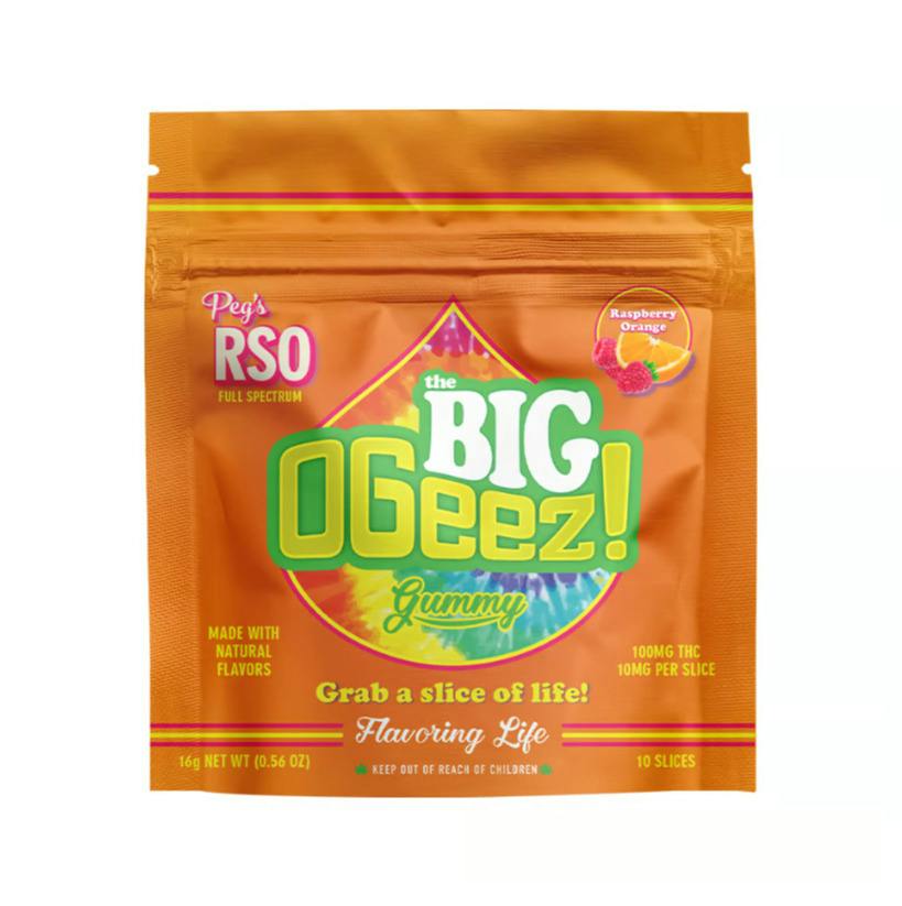 Peg's RSO Full Spectrum Raspberry Orange Gummies