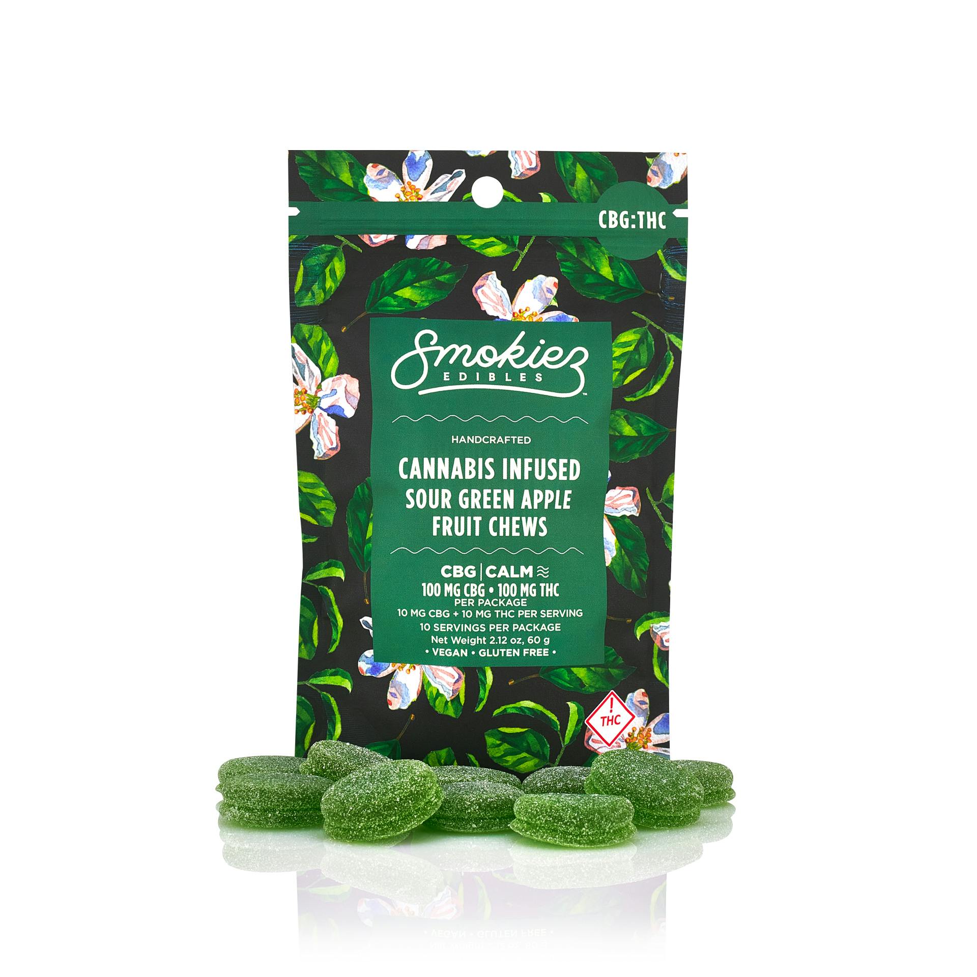 Ratioed Sour Green Apple Fruit Chew 100mg (10-Pack | 10mg Each)
