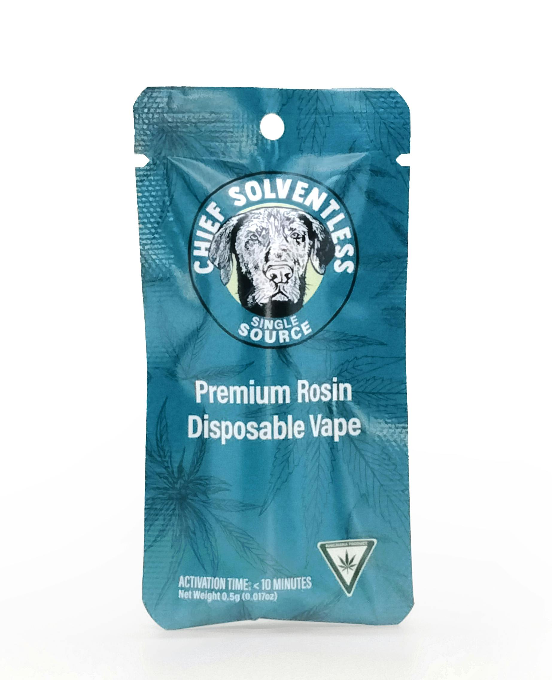 Chief Solventless Vanilla Gorilla Rosin Disposable Vape Rec
