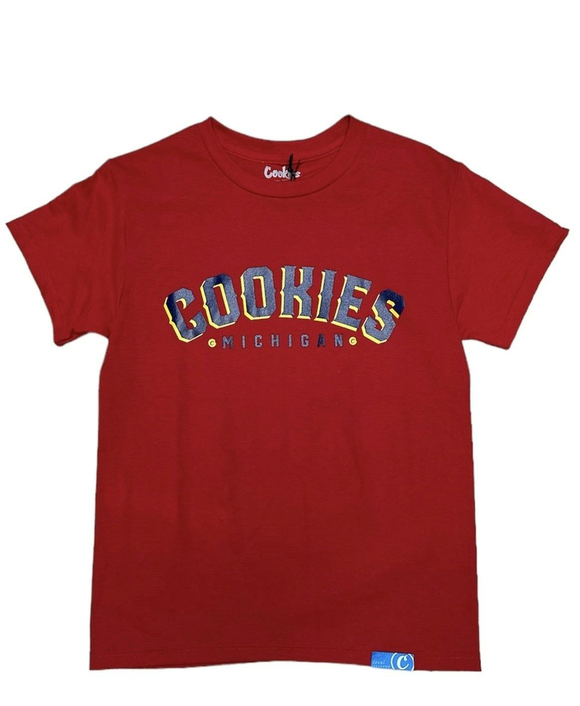 Cookies Monroe Michigan T-Shirt Red/Navy- S