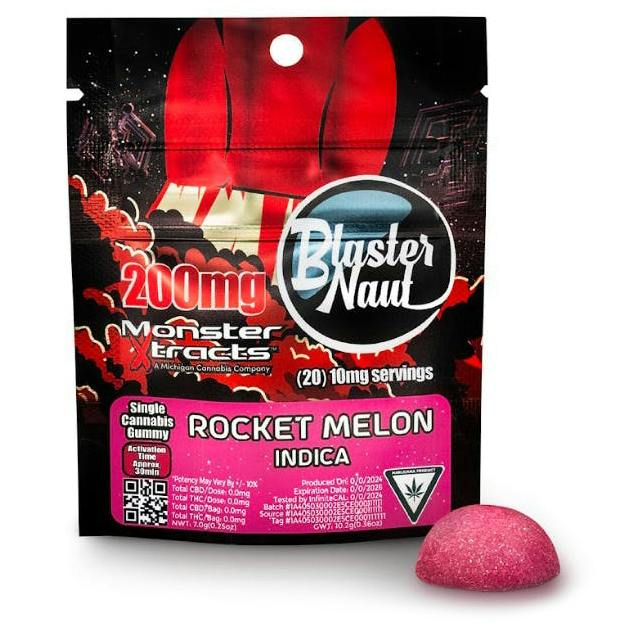 Monster Xtracts - 200mg Blasternaut Single Gummy - Rocket Melon