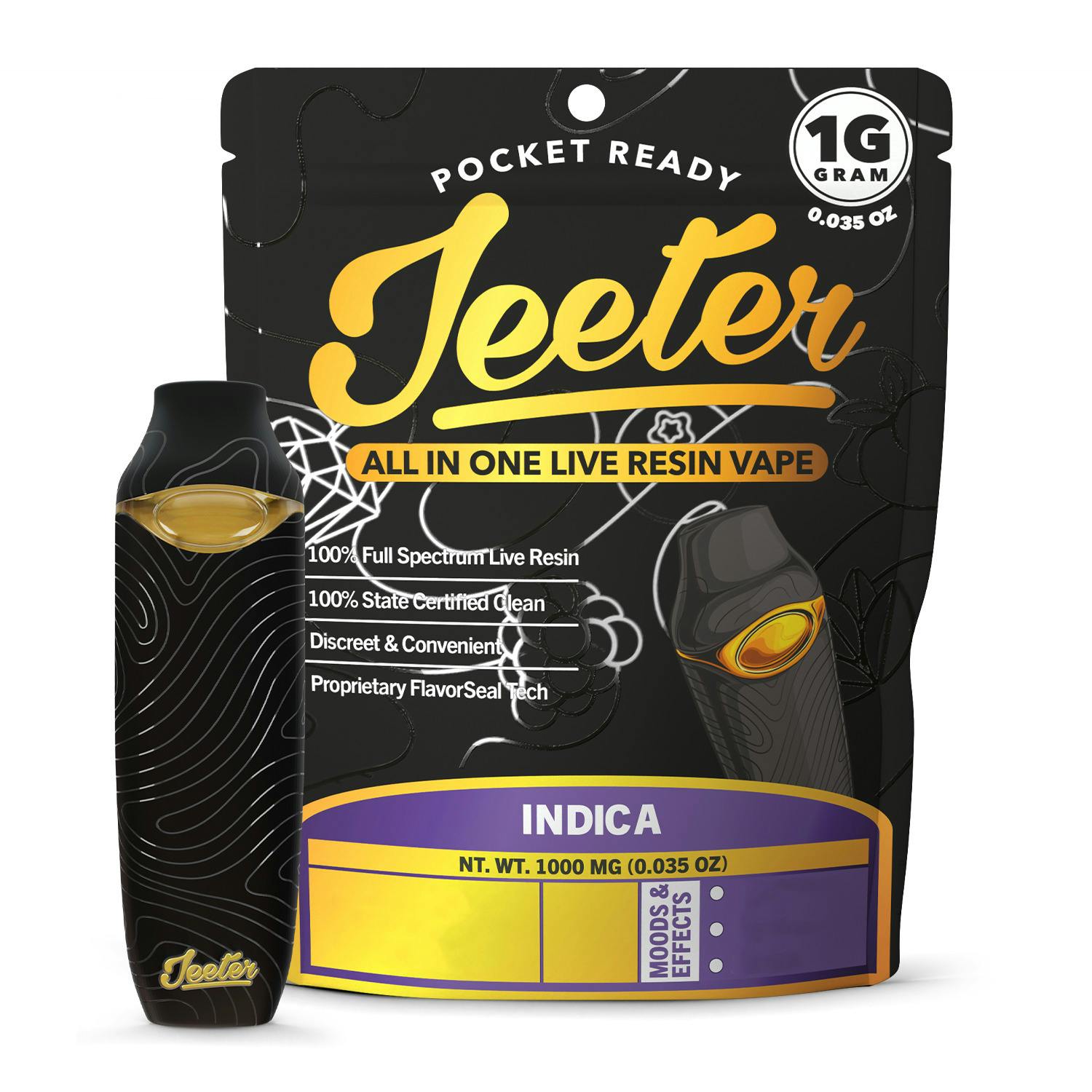 Jeeter - 1g Live Resin Disposable Vape - Indigo