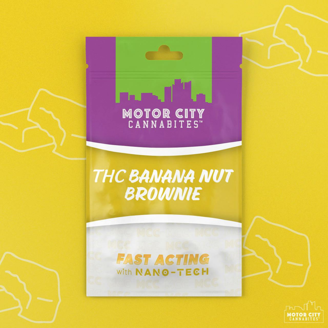 Motor City - 200mg Fast-Acting Brownie - Banana Nut Brownie