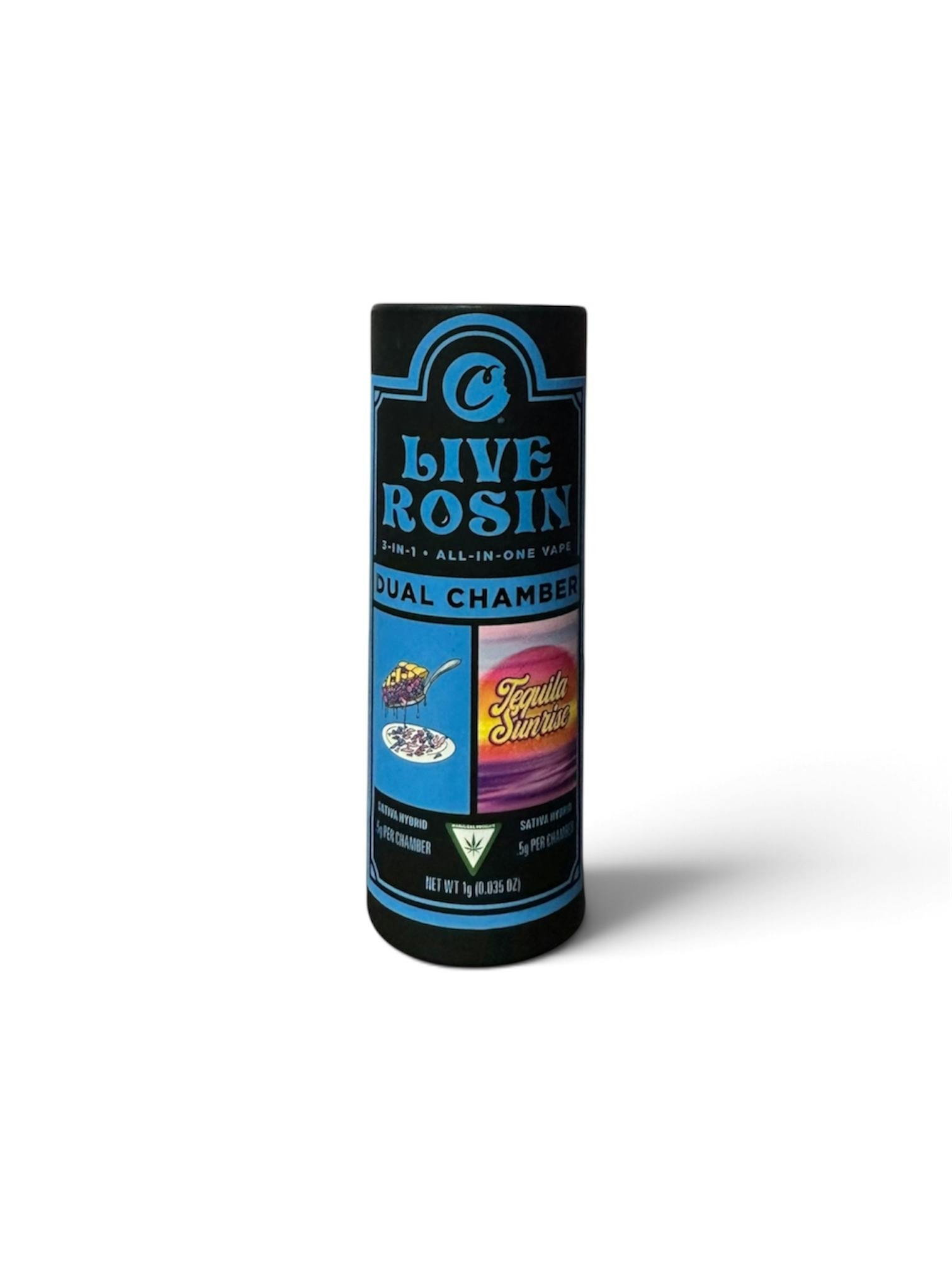 Cookies - 1g Dual Chamber Live Rosin Disposable Vape - Berry Pie x Tequila Sunrise