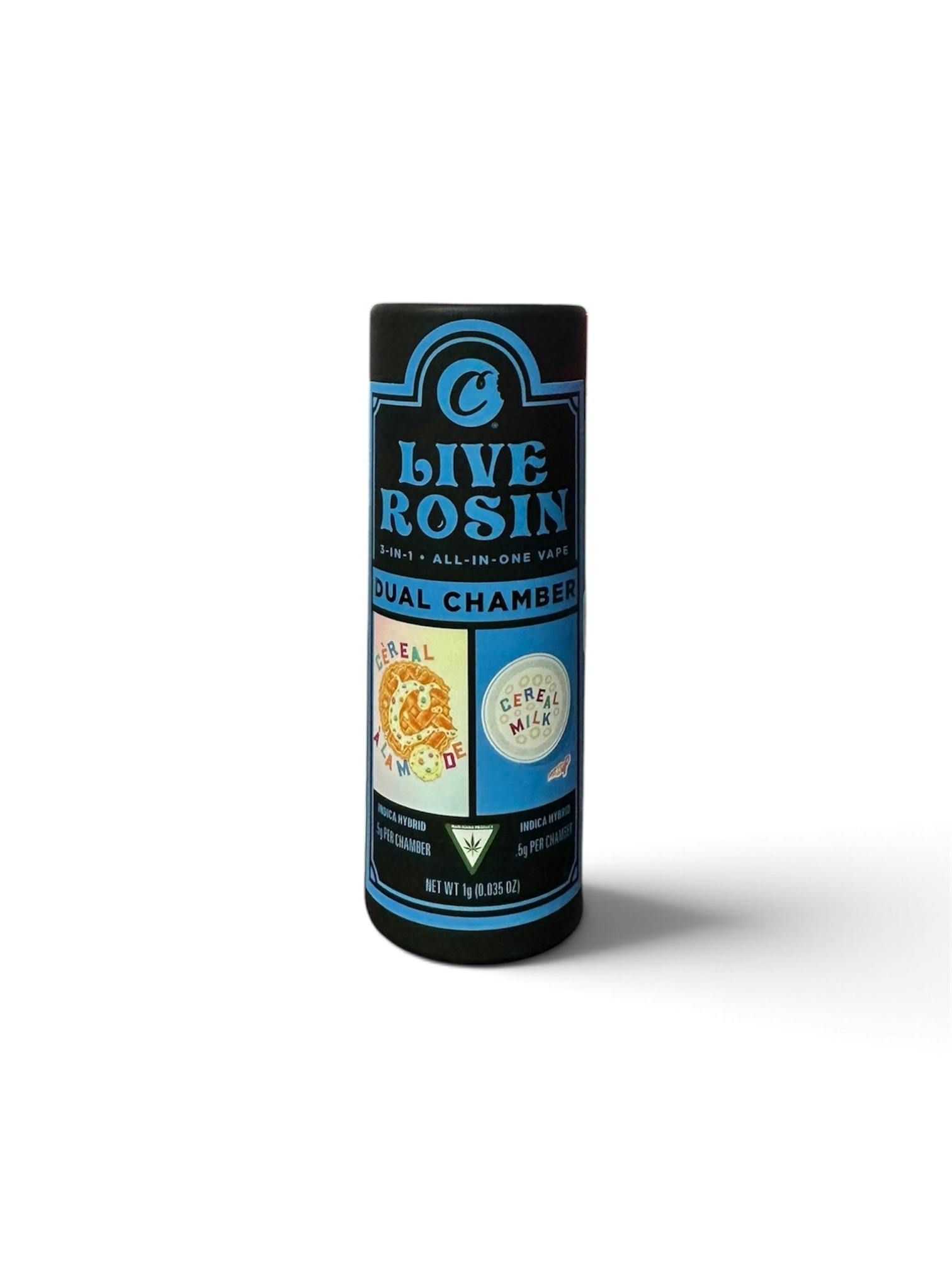 Cookies - 1g Dual Chamber Live Rosin Disposable Vape - Cereal Milk x Cereal A La Mode