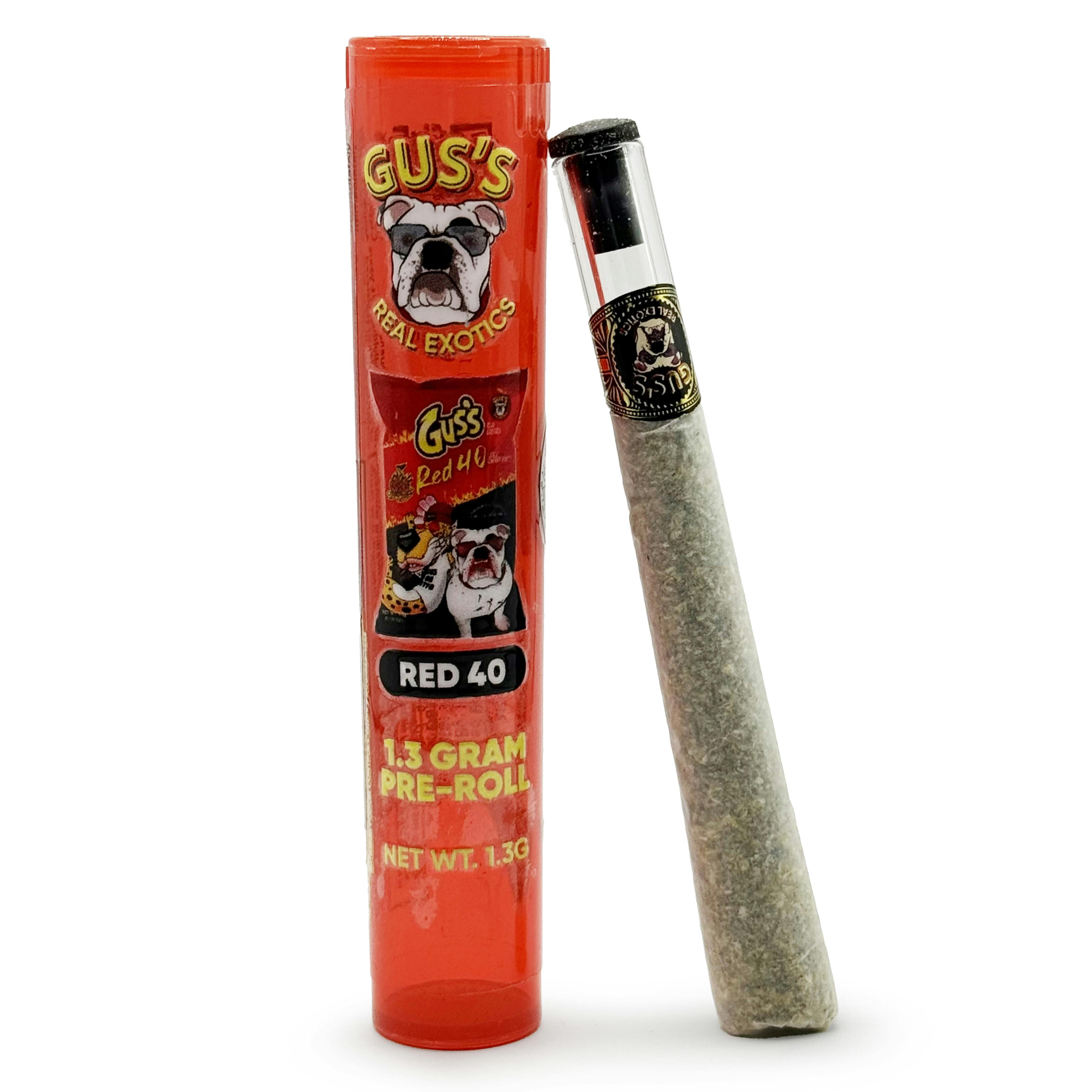 Gus's Real Exotics - 1.3g Glass-Tip Preroll - Red 40