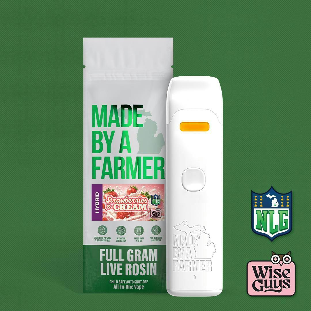 Made By A Farmer - 1g Live Rosin Disposable Vape - Straw Guava