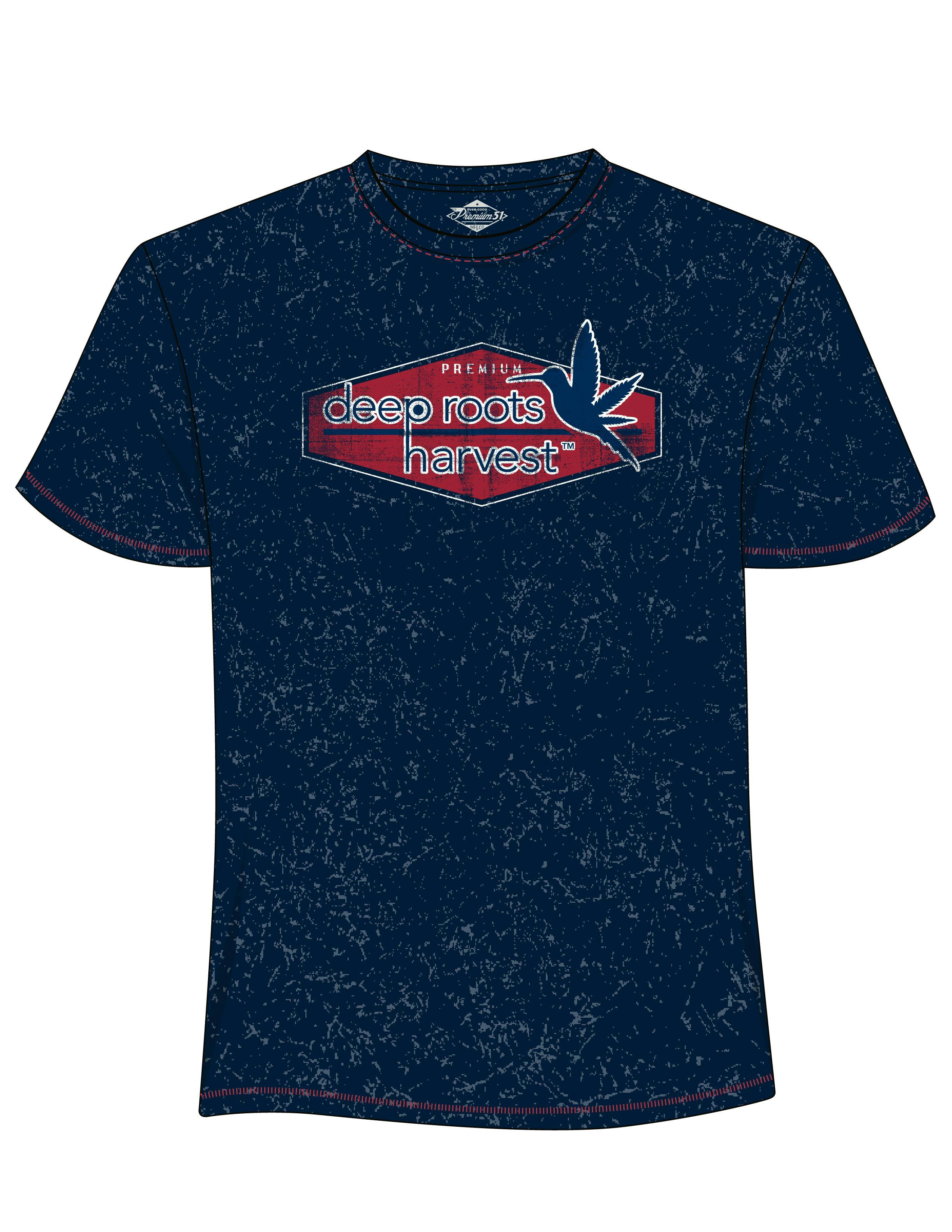 Icon Can Label S/S Navy Tee - Small - R221A