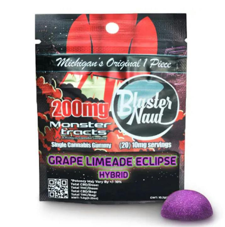 Gummies | Grape Limeade Eclipse Blaster Naut | 200mg | Monster X