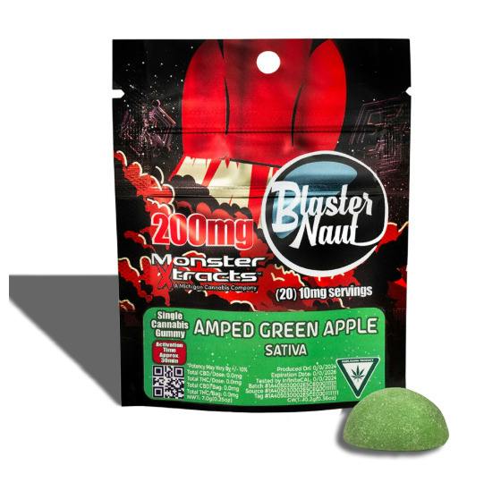 Gummies | Amped Green Apple Blaster Naut | 200mg | Monster X
