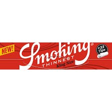 Rolling Papers + Tips - King Size - Thinnest Red