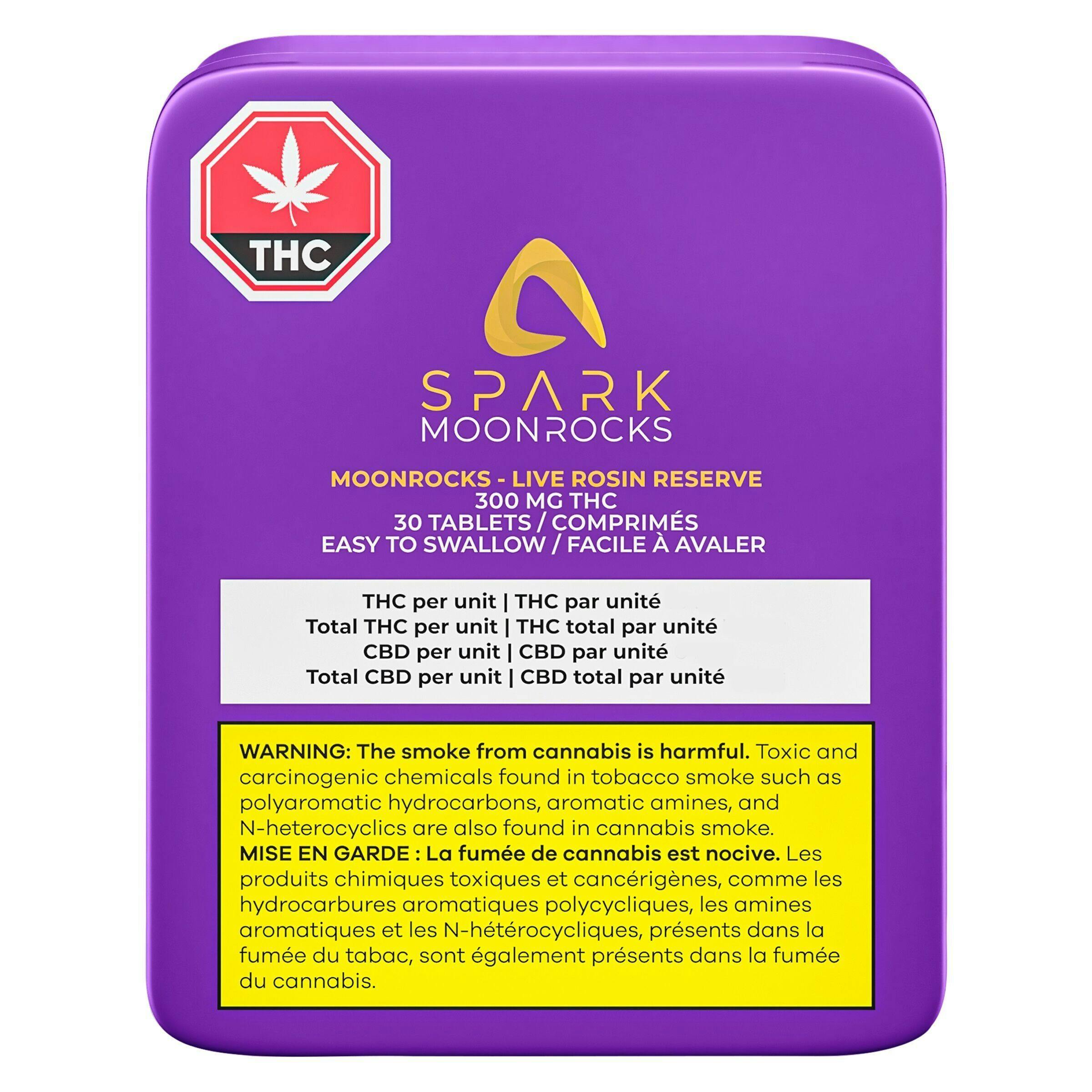 SPARK THC Moonrocks - Live Rosin Reserve - 30 caps